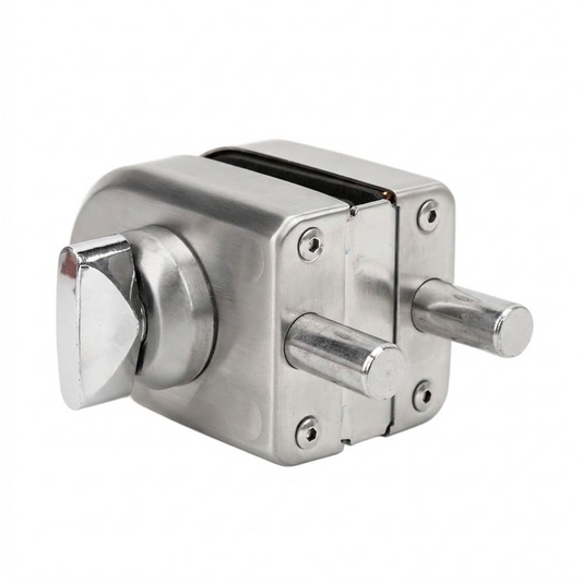 Cerradura Schlock para Puerta de Vidrio Ovalada Pasador con Recibidor Llave Perilla