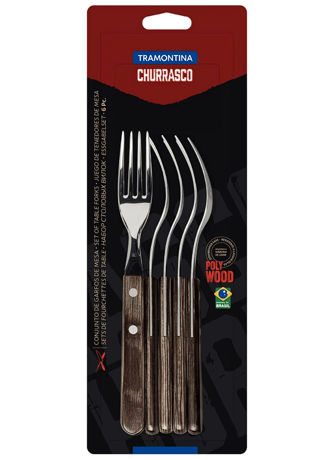 Set de 6 Tenedores Tramontina Linea Churrasco 21198/916