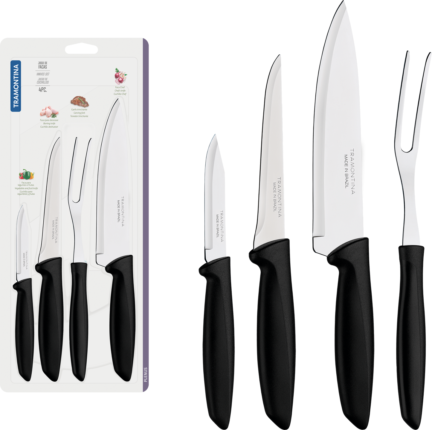 Set de Cuchillos Tramontina Plenus 4 Piezas