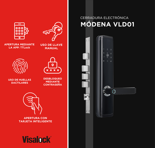Cerradura Visalock Electronica Modena VLD01 91003137