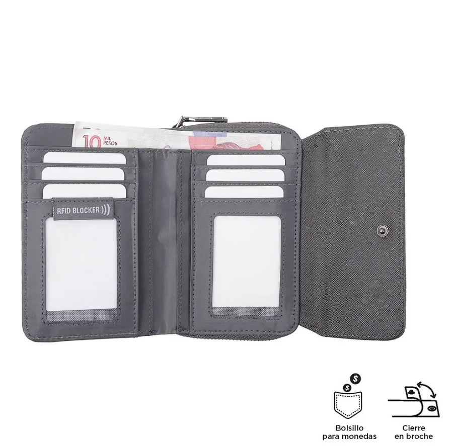 Monedero / Billetera Totto Cancri Gris AC51IND740-2310D-G98