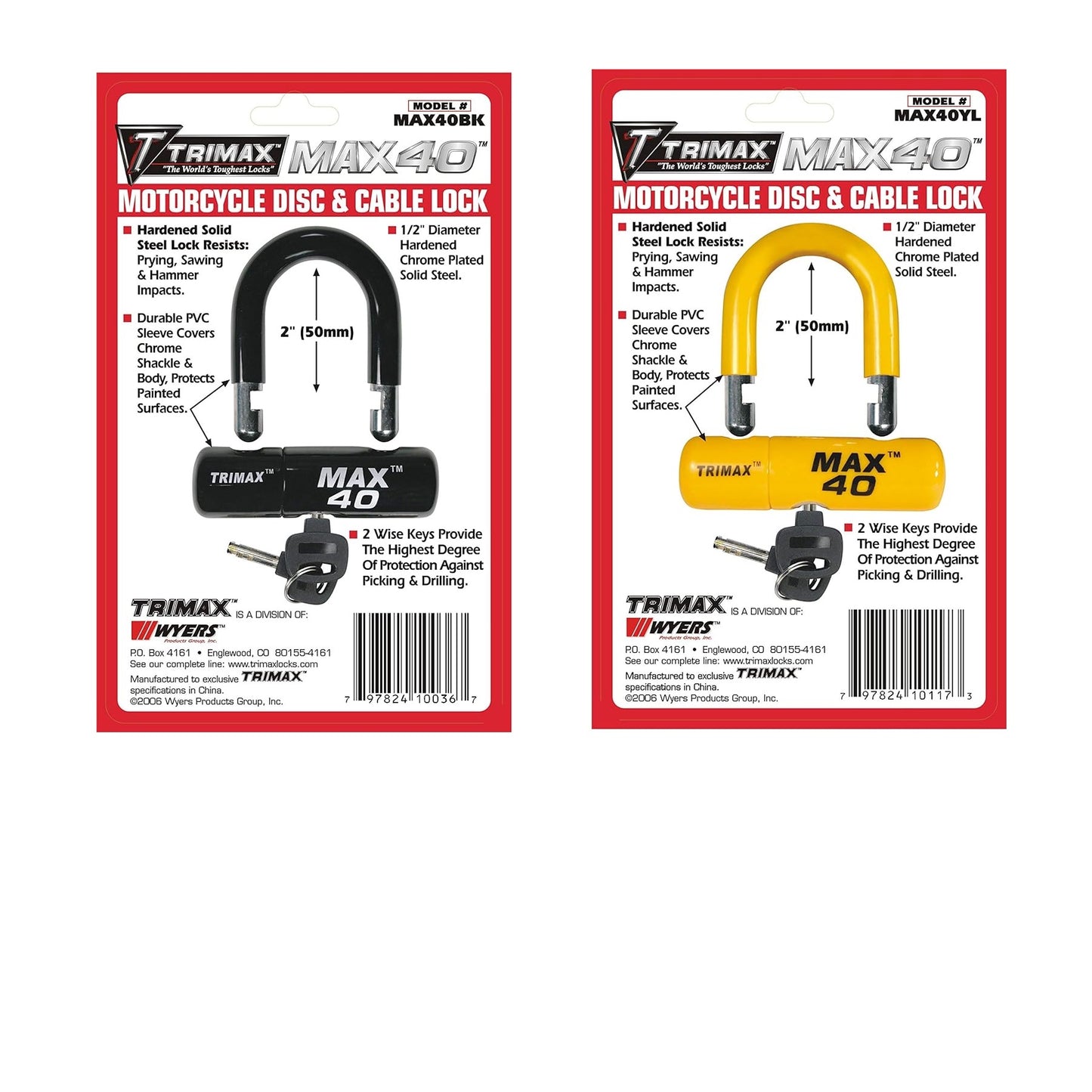 Candado Trimax MAX40BK para Motos MAX40BK