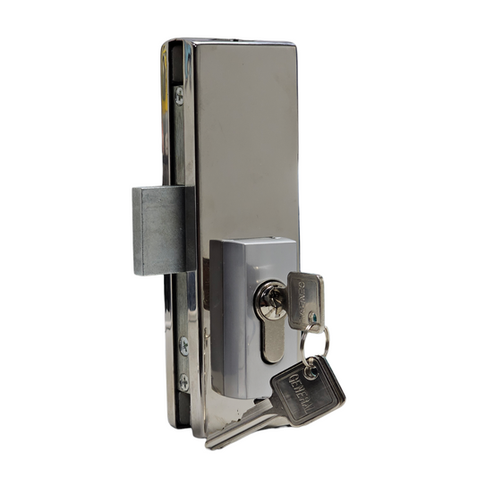 Cerradura Schlock para Puerta de Vidrio de Perfil con Protector de Cilindro CVA0A600