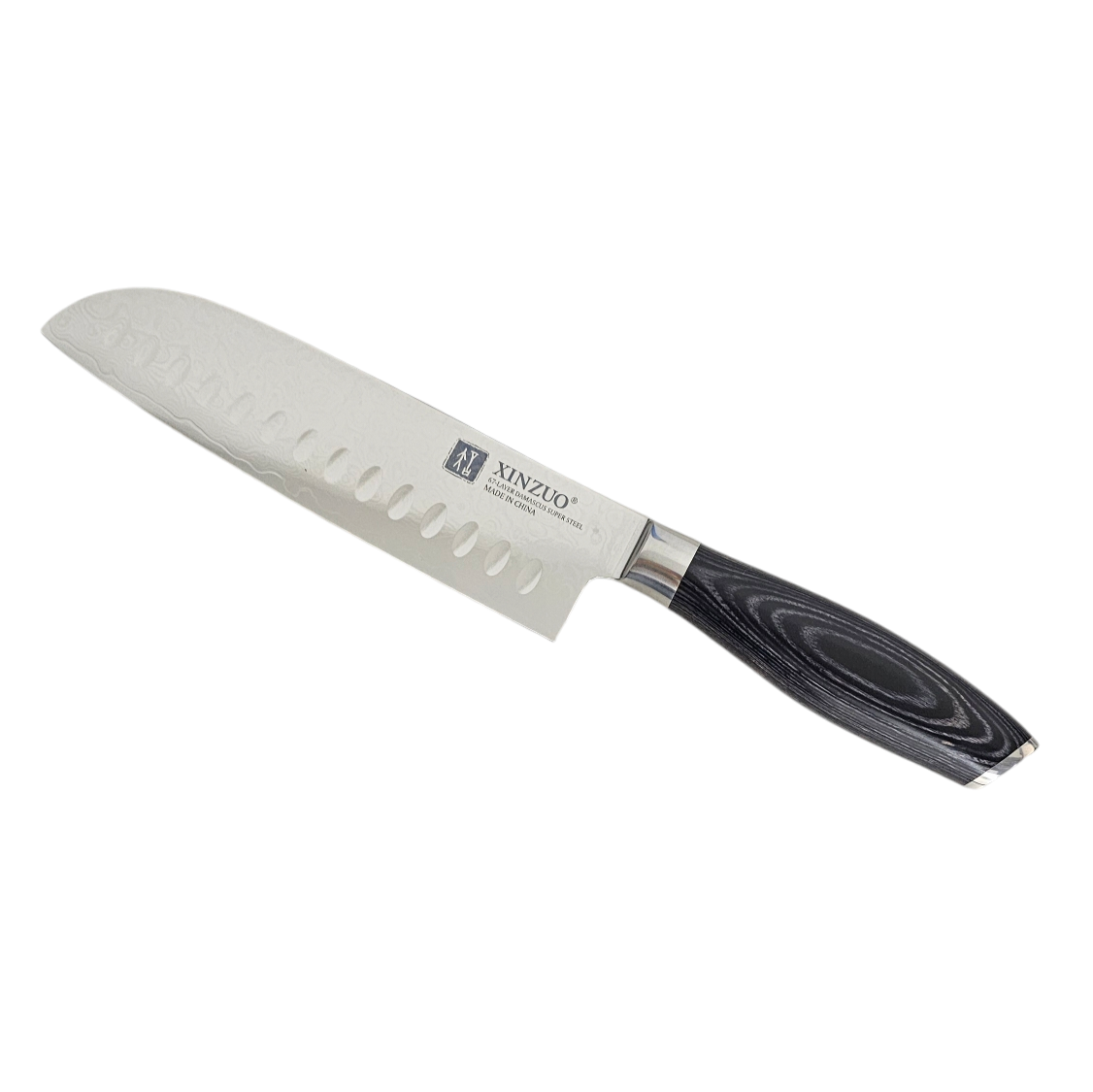 Cuchillo Profesional Xinzuo Acero Damasco Santoku 7 Pulgadas