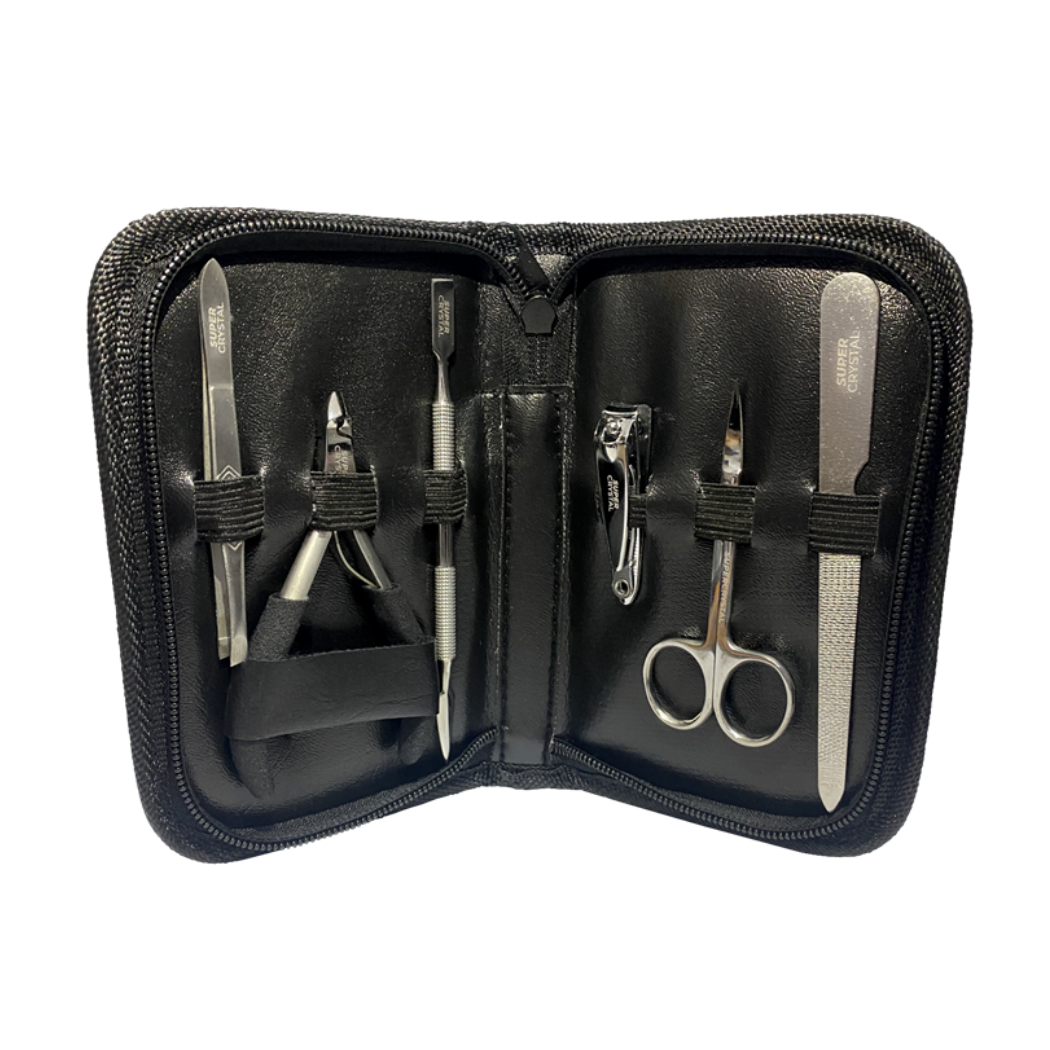 Estuche Super Crystal De Manicure 6 Piezas Para Uso Personal