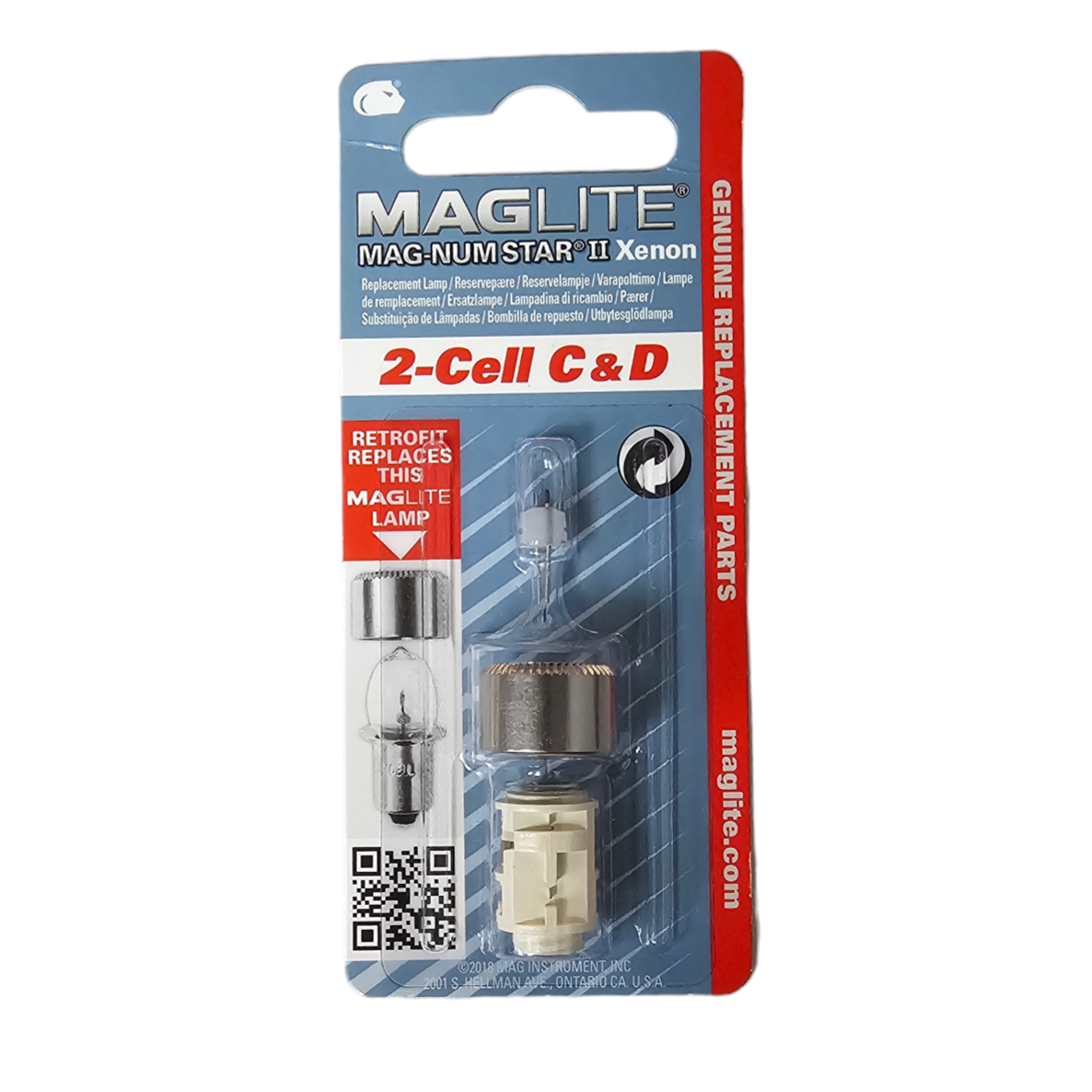 Bombillo de Repuesto para Linterna Maglite 2-Cell C & D LMXA201