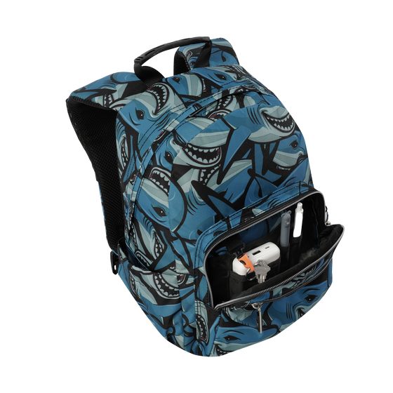 Mochila Totto Tempera Kids - Tiburones