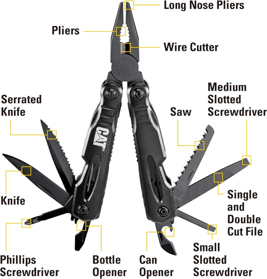 Multiherramienta CAT 980021 13 en 1 Negra 980021