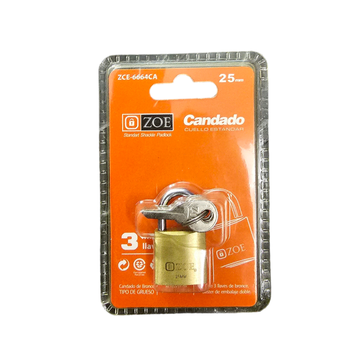 Candado Zoe de Arco 25mm ZCE-6664CA