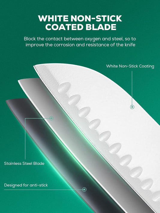 Kit de Cuchillos D. Perlla con Soporte Acrilico Blancos