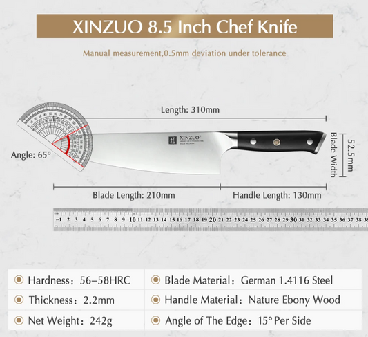 Cuchillo Profesional Xinzuo Chef 8.5 Pulgadas