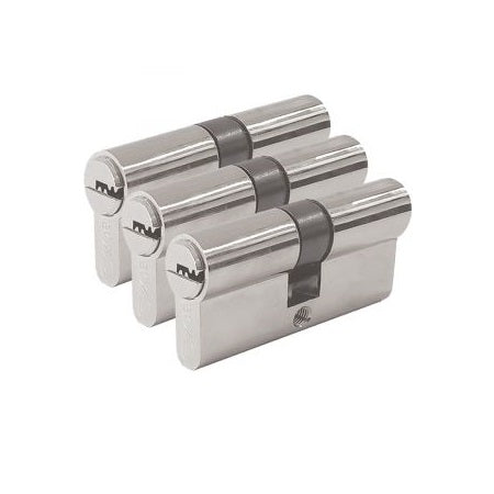 Trio de Cilindros Zoe Igualados con Llave de Seguridad ZCE-6221FI
