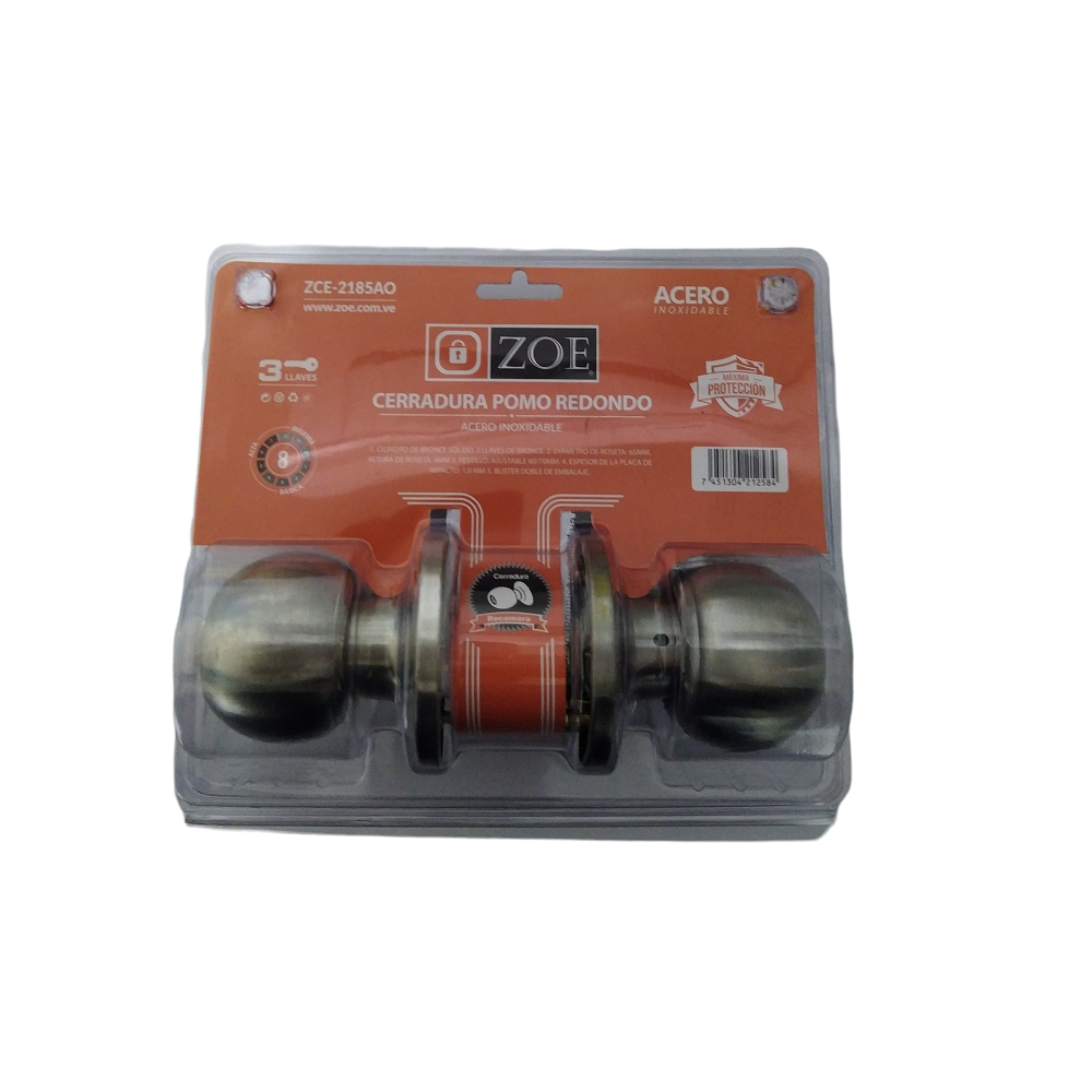 Cerradura Zoe Para Habitación (Esfera) ZCE-2185AO