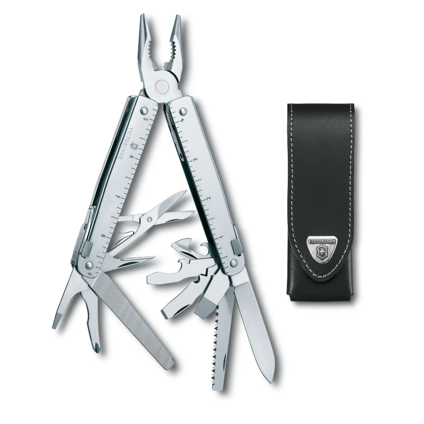 Multiherramienta Victorinox Swiss Tool X con forro de Cuero