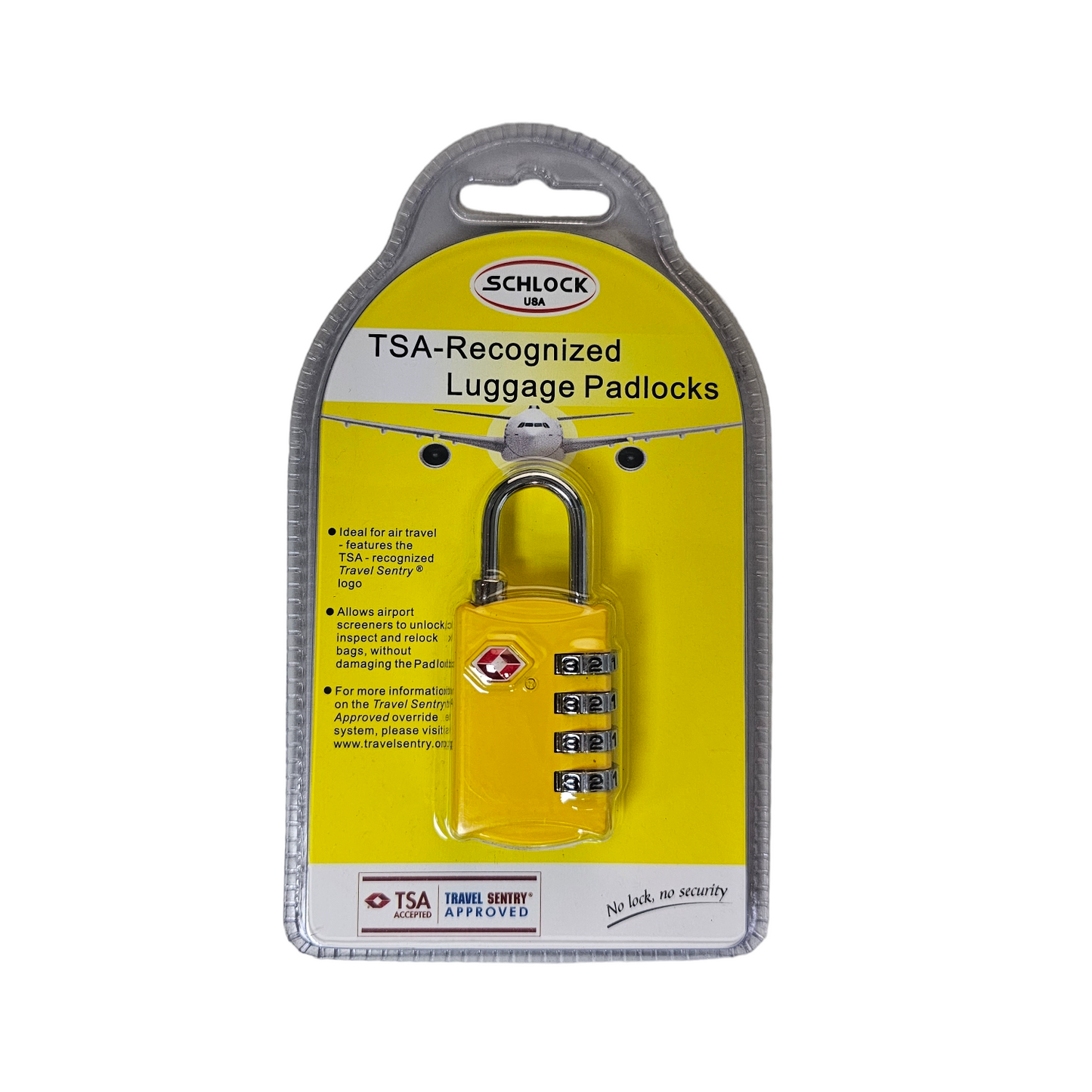 Candado Schlock Combinacion TSA 4 Diales TSA-309