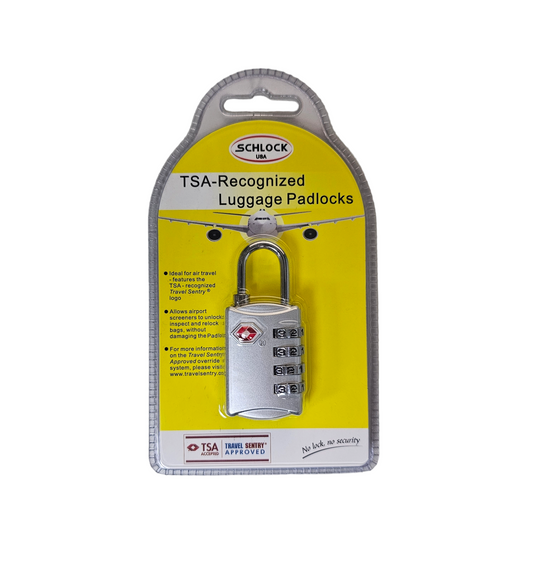 Candado Schlock Combinacion TSA 4 Diales TSA-309