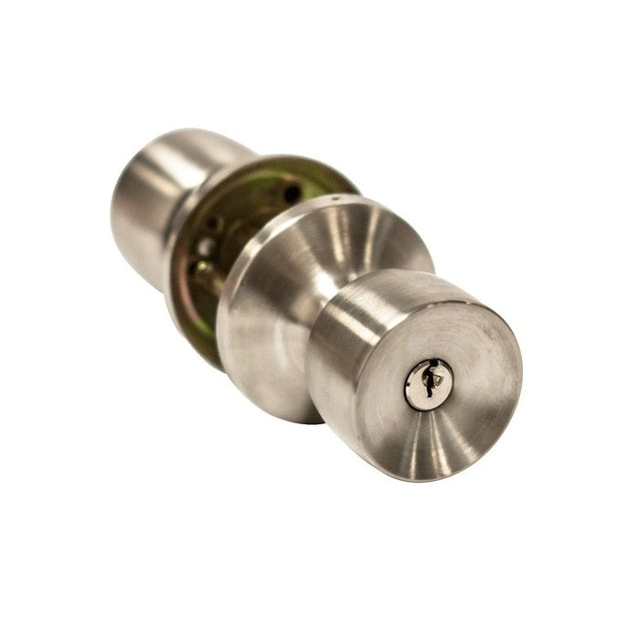 Cerradura Zoe Pomo (Tubular) Acero Inox ZCE-7649AL