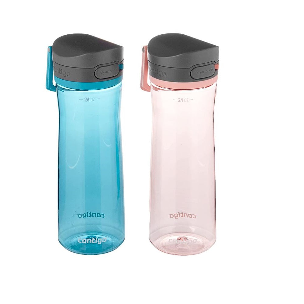 Promo Envase Contigo Autopop Azul y Rosado 24oz (709ml)