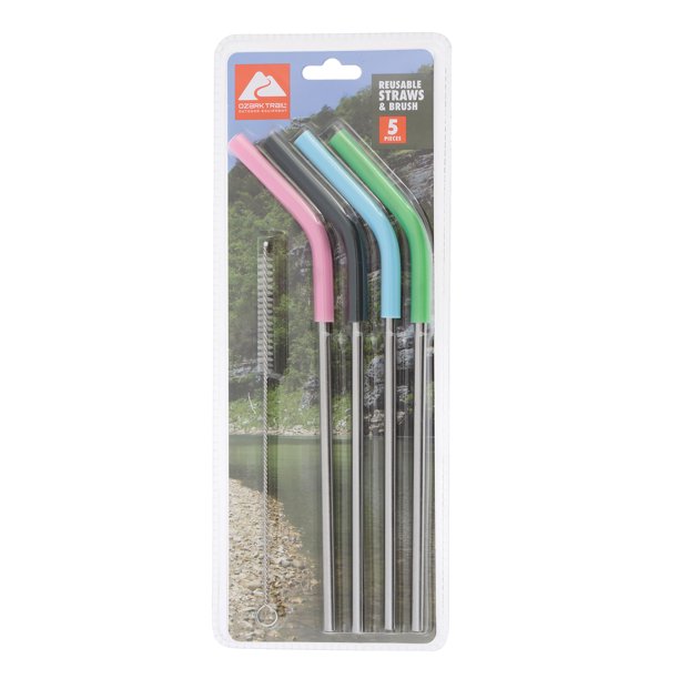Pitillos de Acero Inoxidable con Goma Ozark