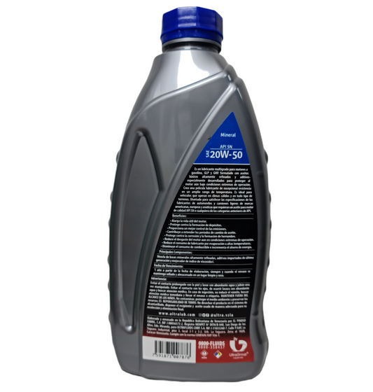 Aceite Ultralub Mineral 20w50 UA2050SNL