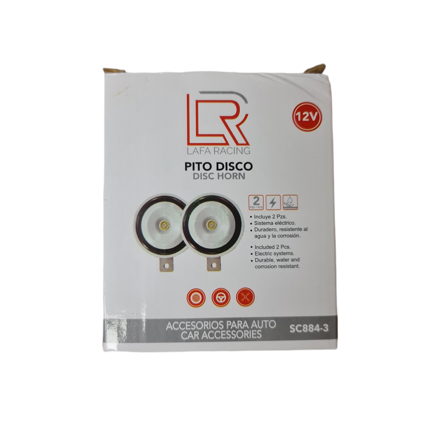 Corneta Claxon Lafa Racing Mediana Gris SC884-3