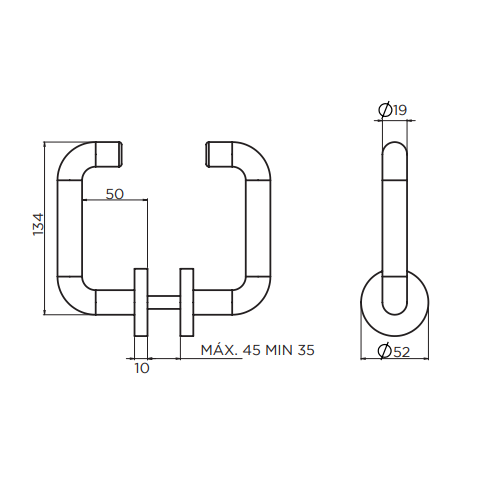 Manilla Visalock Móvil - Móvil para Cerraduras de Embutir 91002637