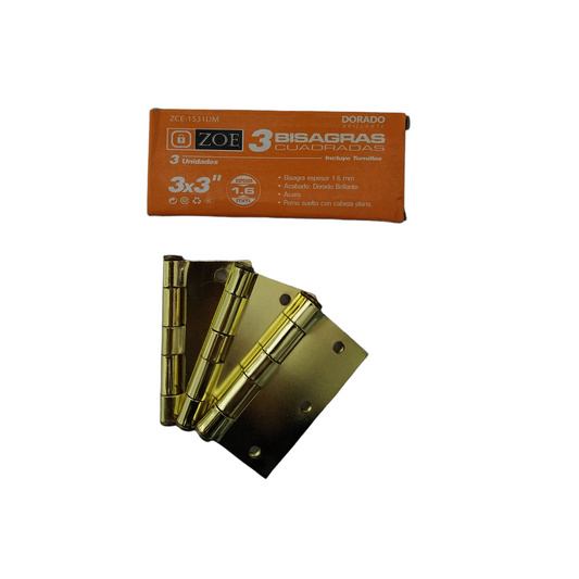 Bisagras Zoe (Dorada) ZCE-3976DI