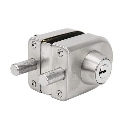 Cerradura Schlock para Puerta de Vidrio Ovalada Pasador con Recibidor Llave Perilla