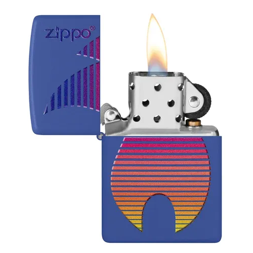 Encendedor Zippo Design Royal Azul Mate Llama 48996