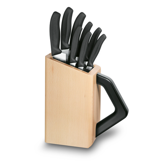 Kit de Cuchillos Victorinox Swiss Classic con Base de Madera 8 Piezas