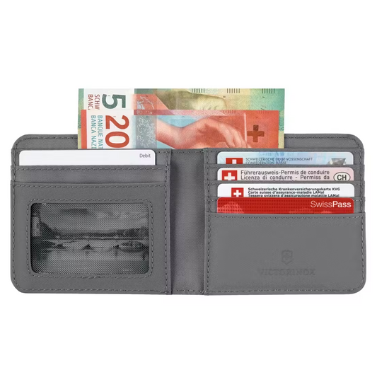 Billetera Victorinox Bi-Fold Travel Essentials Gris