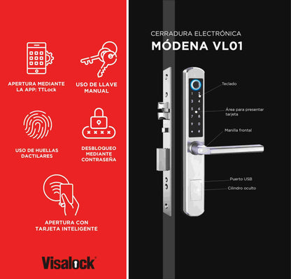 Cerradura Visalock Electronica Modena VL01