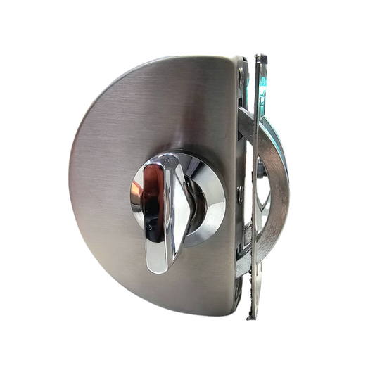 Cerradura Schlock para Puerta de Vidrio Gancho Media Luna y Recibidor - Llave / Mariposa