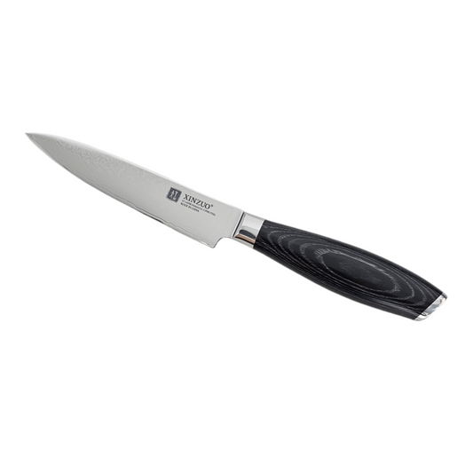 Cuchillo Profesional Xinzuo Acero Damasco Puntilla 5 Pulgadas