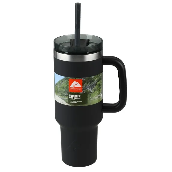 Envase Ozark Tumbler Con Asa de 40oz Negro