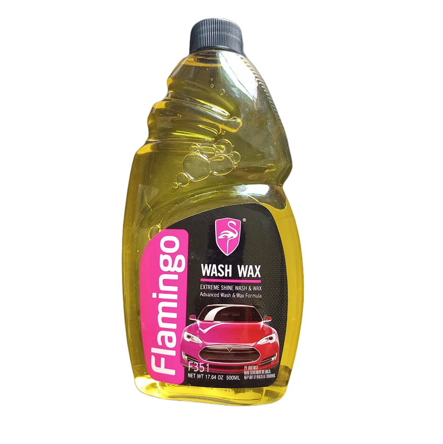 Shampoo con Cera Flamingo Lavado de Carro Wash Wax 500ml