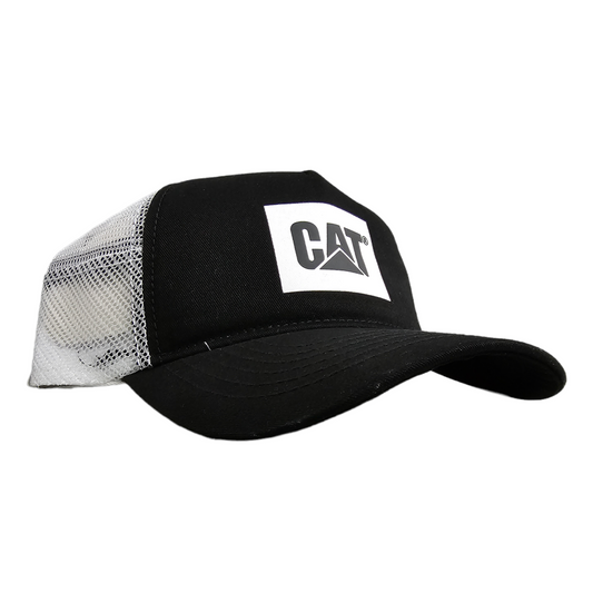 Gorra CAT Malla - Negro con Blanco