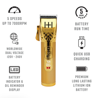 Maquina H&H Profesional Inalámbrica Dorada