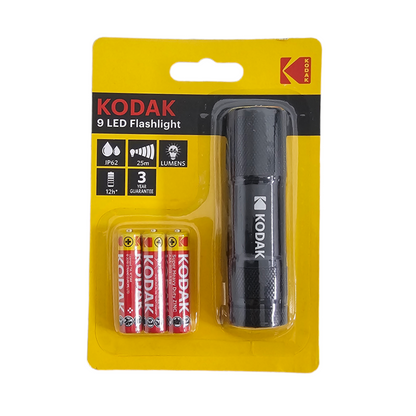 Linterna de Mano Kodak Led Flashlight 9 con Baterias AAA