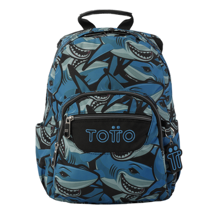 Mochila Totto Tempera Kids - Tiburones