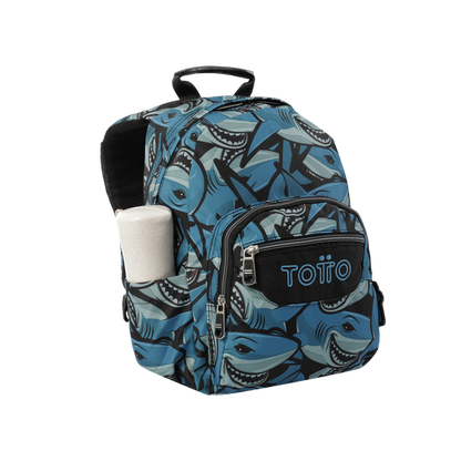 Mochila Totto Tempera Kids - Tiburones