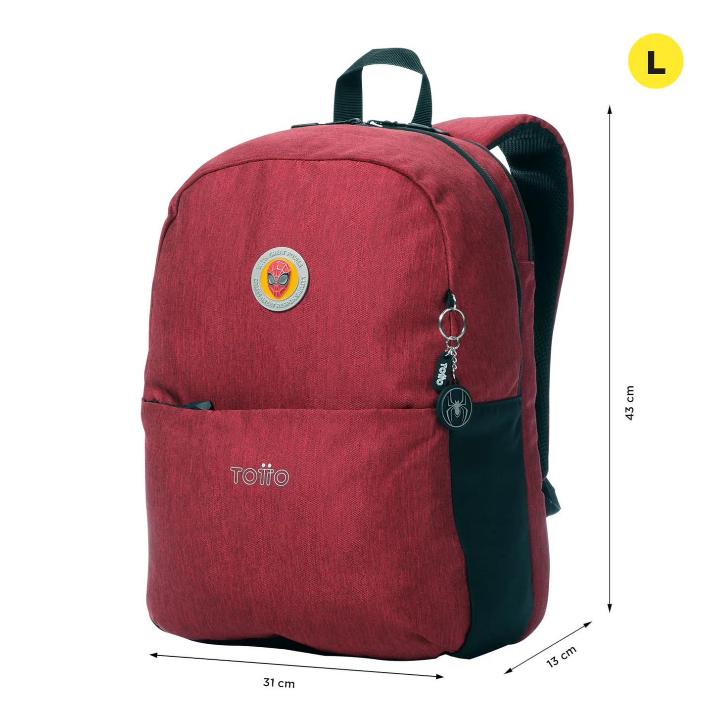 Mochila Totto Spiderman Rojo M