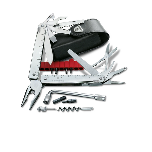 Multiherramienta Victorinox Swiss Tool X Plus con Forro de Cuero