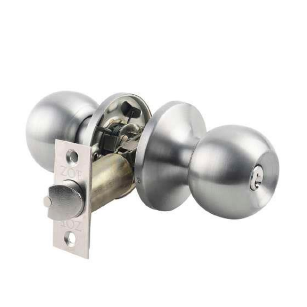 Cerradura Zoe Pomo para Habitación de Acero Inox ZCE-1213FR
