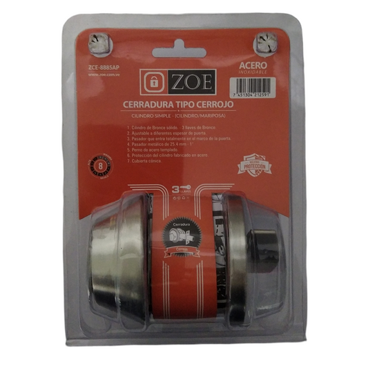 Cerrojo Zoe Llave - Mariposa / Perilla