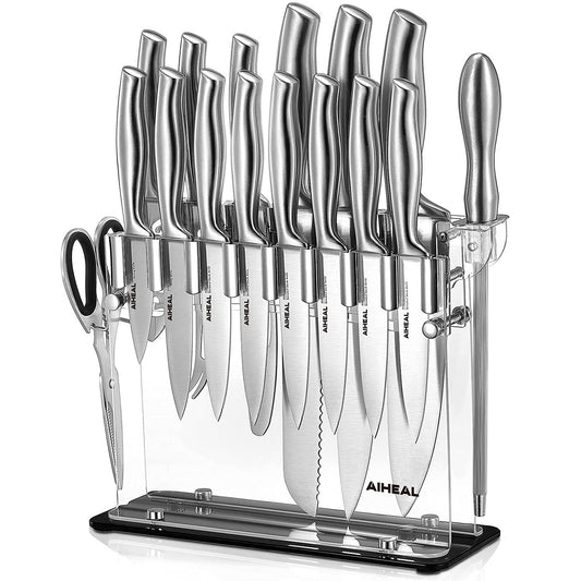 Kit de Cuchillos Aiheal con Soporte Acrilico