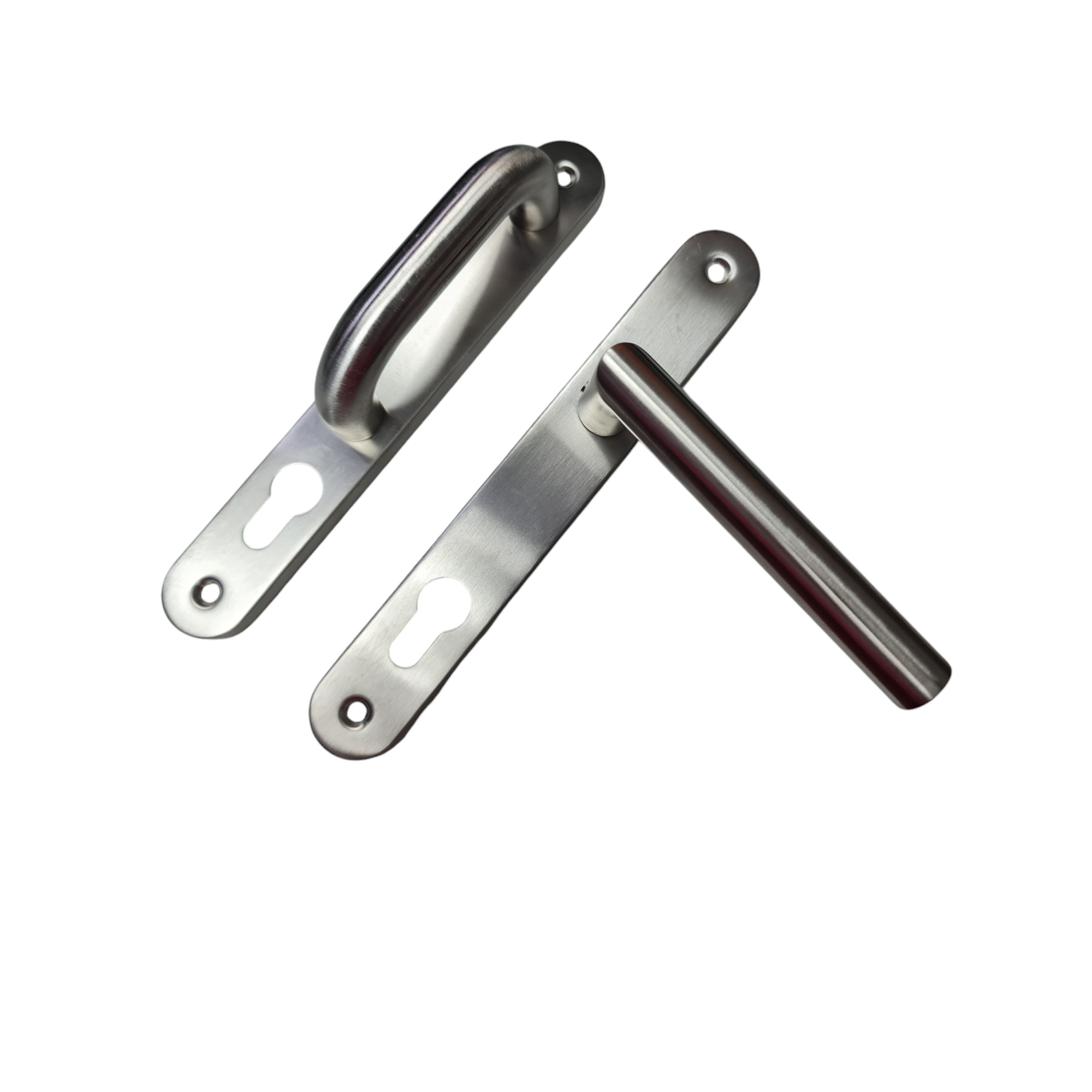 Manilla Ideace Duralock Escudo Oval con Placa Fija Móvil Cromado Mate