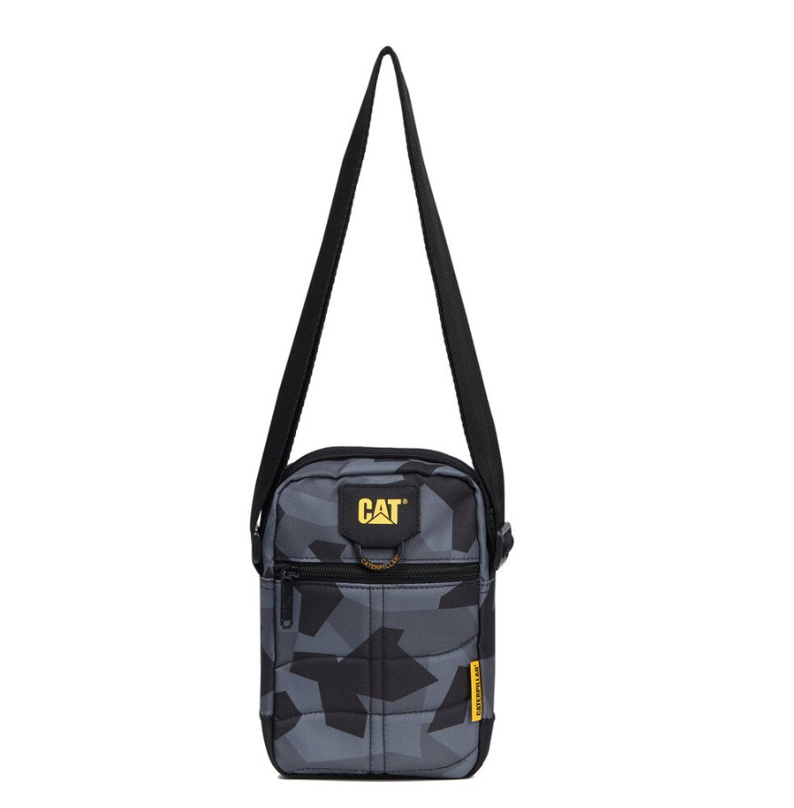 CAT Rodney Mini Shoulder Bag Negro/Gris | Cruzado compacto