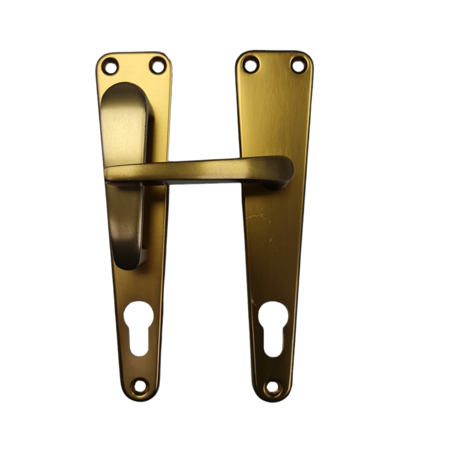 Manilla con Placa Fija Movil Bronce