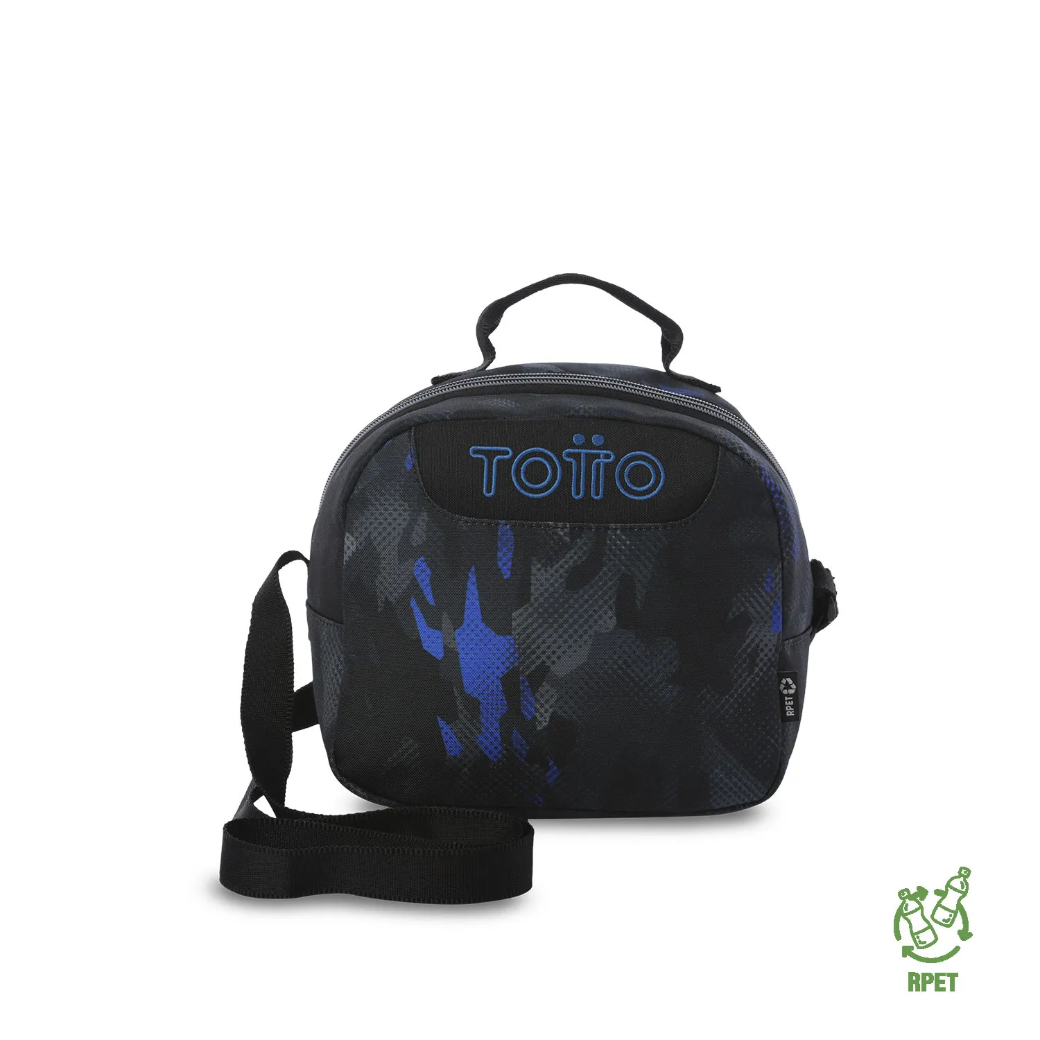 Lonchera Totto Borrador Camuflaje Negro-Gris-Azul
